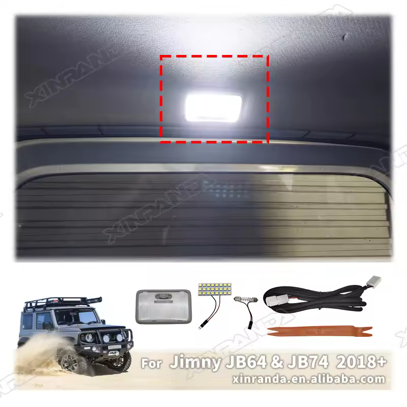 Lampe de lecture intérieure de voiture pour Suzuki Jimny, JB64, JB74, 2019, 2020, 2021, 2022, 2023, deuxième lampe de coffre, jaune, blanc, 3 portes
