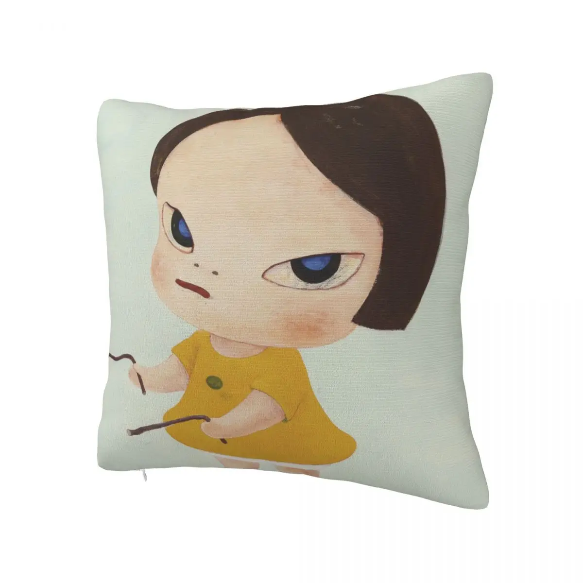 Yoshitomo Nara Pillowcase Printed Polyester Cushion Cover Decorative Pillow Case Cover Chair Zippered 45*45cm