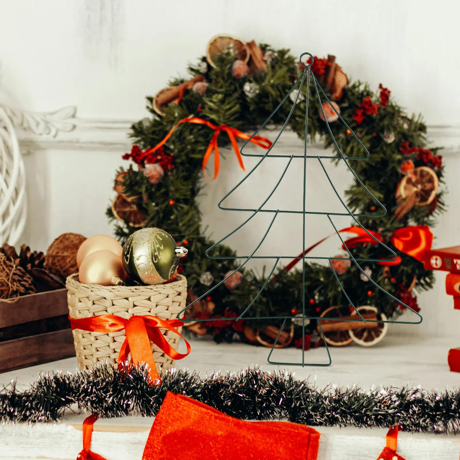 Christmas Tree Shaped Metal Wr - Wreath Form Wire 评论和价格