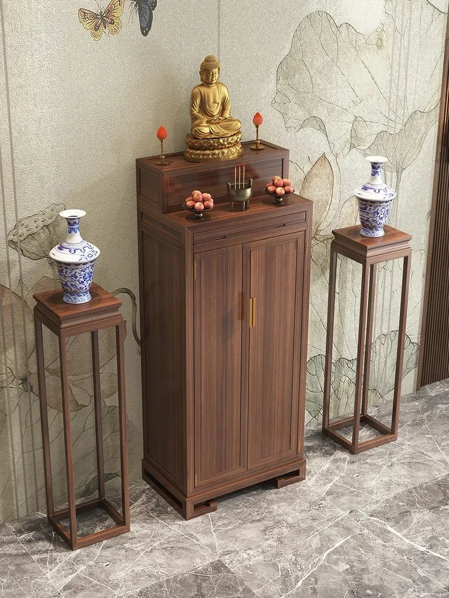 Solid Wood Modern Minimalist Altar Table Altar Buddha Shrine   Cabinet Buddha Niche Clothes Closet Incense Burner Table