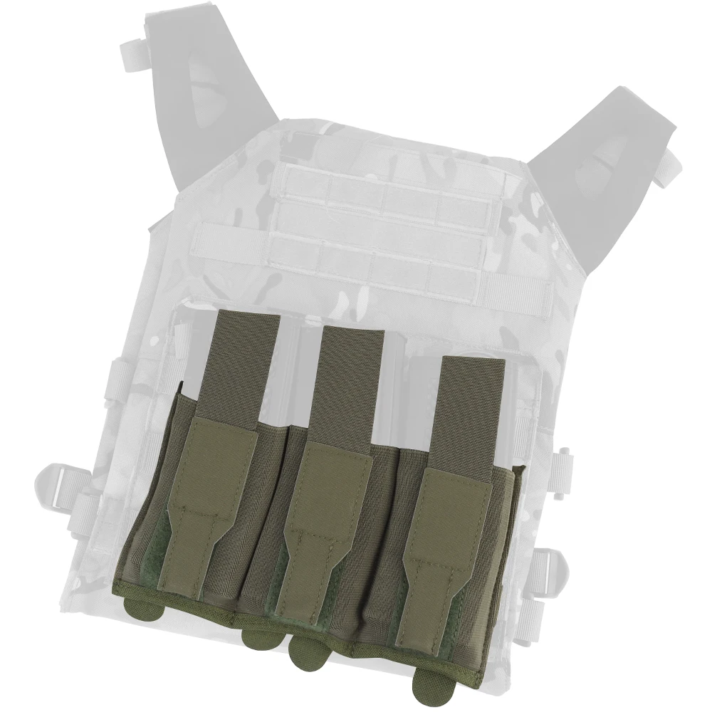 أكياس مجلة ثلاثية مفتوحة من الأعلى، حقيبة حمل قابلة للطي على شكل رفرف ماج لمعدات صيد رماية بندقية AR M4 M14 M16