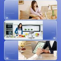 2025 360° Rotating Tablet Stand Folding Multi Angle Notebook Bracket Aluminum Height Adjustable Desk Holder Mount