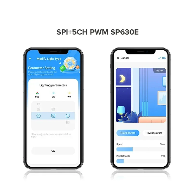 SP630E All In One LED Controller 5CH PWM SPI Pixels LED Light Strip WS2812B WS2811 SK6812 FCOB 5050 RGB RGBW CCT Music BT 5V-24V