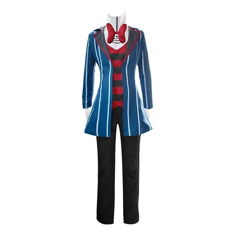 Hazbin Cosplay Hotel Vox Cosplay Costume Uniform Suit Outfit Men Halloween Carnival Christmas Costumes Blue Red Suit Cosplay