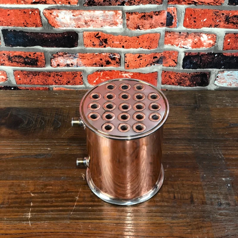 

6" Copper Condenser, Dephlegmator, Reflux, Distiller Condenser. 200mm, 21 pipes 16mm. Copper 99,99%