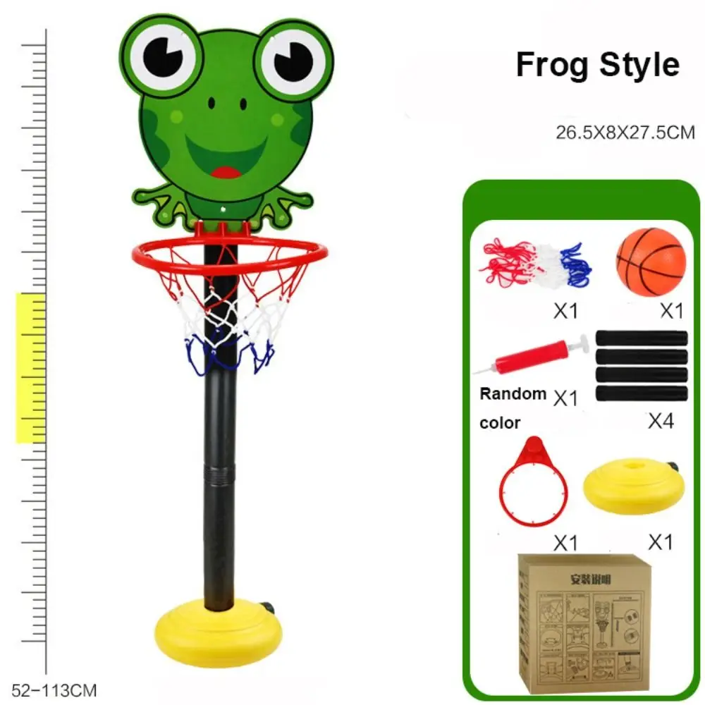Adjustable 52-113CM Toddler Cartoon Basketball Hoop Parent-child Interactive Outdoor Indoor Ball Sport Backboard Rim Shoot