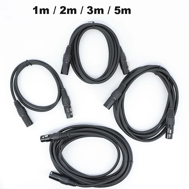 XLR Mic Cable 3-Pin XLR Male to Female Microphone Audio Cable Balanced AMP Patch Cords for Mixing Boards Pro Audio W