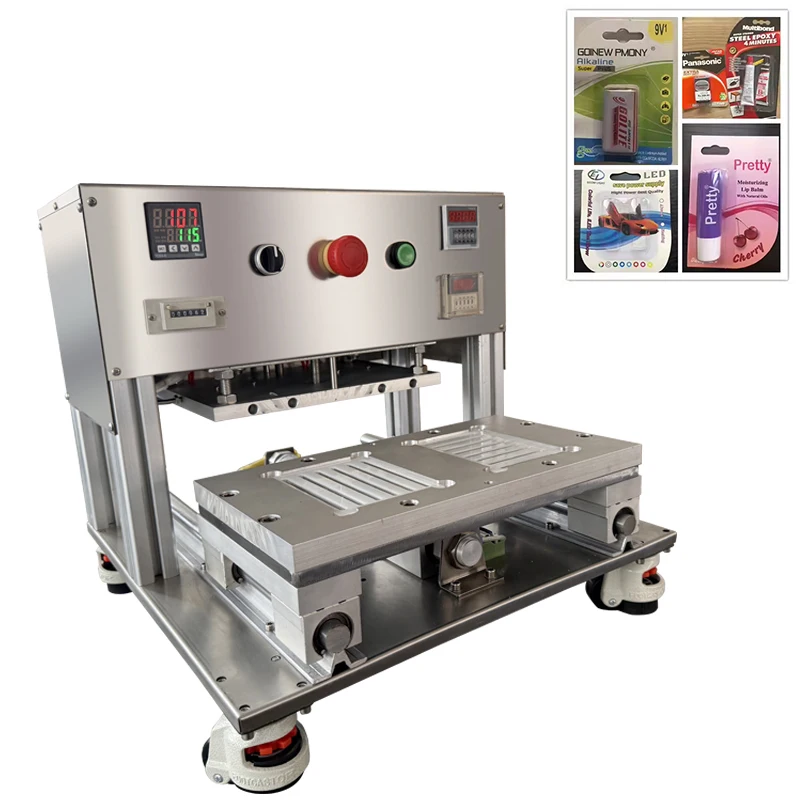 BS-2037 Auto Slide Desktop Pneumatic  Paper Blister Paper Heat Sealing Pack