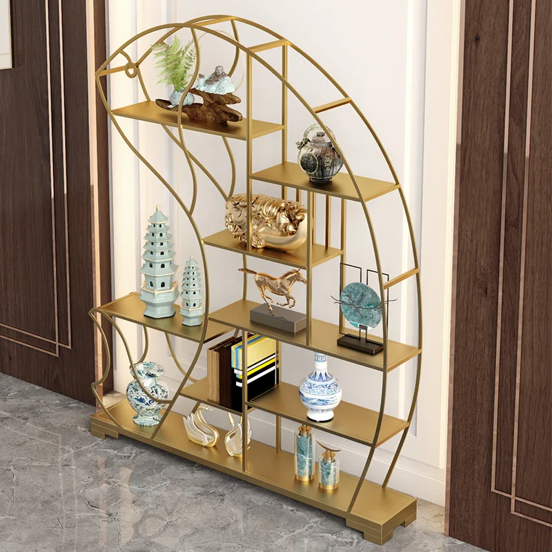 

Nordic creative special-shaped shelves, living room floor-to-ceiling simple wrought iron bookshelf, storage rack, office