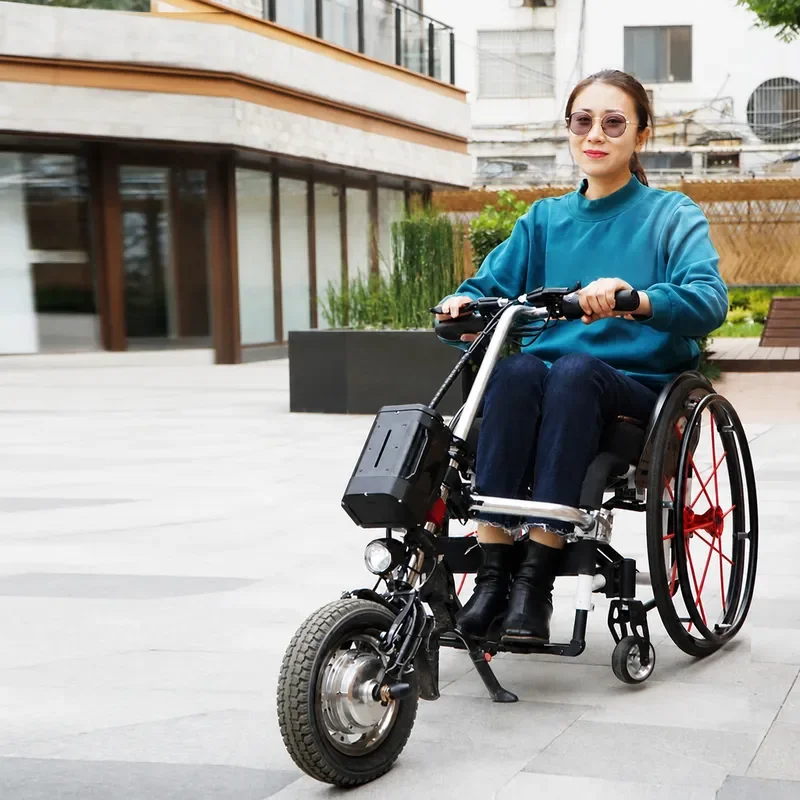 Golden Lily Manual Wheelchair Electric Drive Front Attachment Lithium Battery 80 Miles Range Aluminum Alloy Lightweight