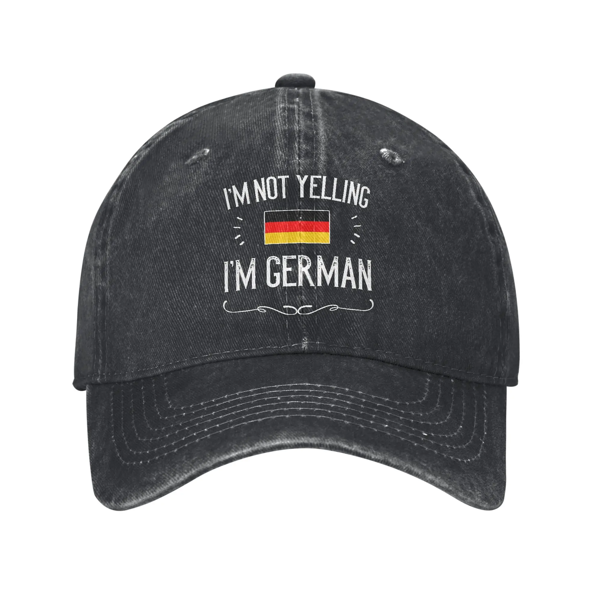 I'm Not Yelling I'm German Merch Baseball Caps Unisex Casual  Hats Cap Adjustable Trucker Hat