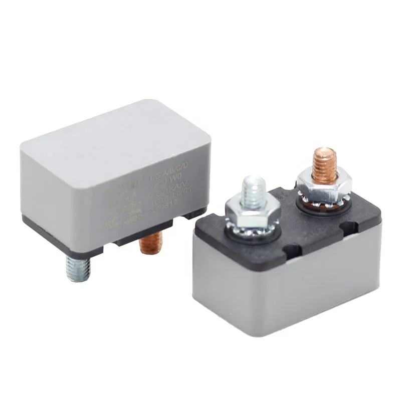 No Vertical Horizontal Mounting Bracket Metal Plastic Auto Manual Reset Automotive Circuit Breaker 12VDC 24VDC