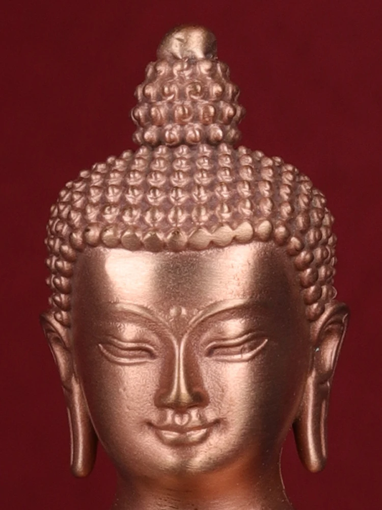 Siddhattha gotama antique pure copper carries a 7-inch 3-inch small Buddha statue, and the Tibetan tantric Buddha platform offer