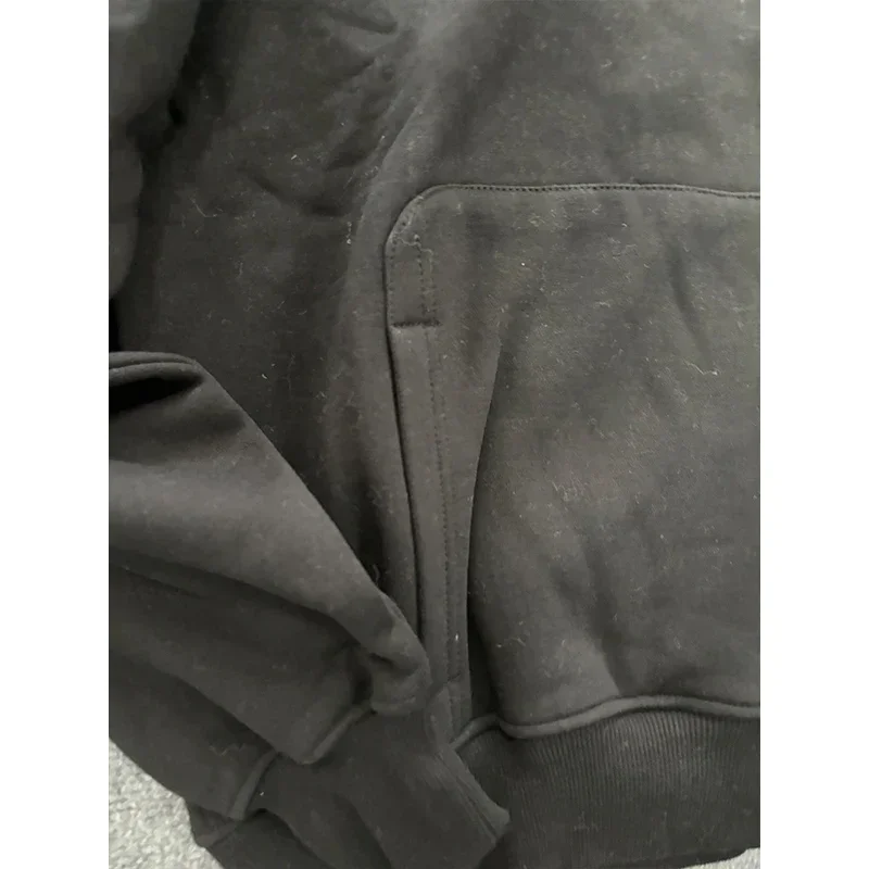 6PM Drill Hip-hop Jacket Embroidered Men's Hooded Sweatshirt Letters Plus Velvet Pullover Long Trendy Sports Suit Sweatpants