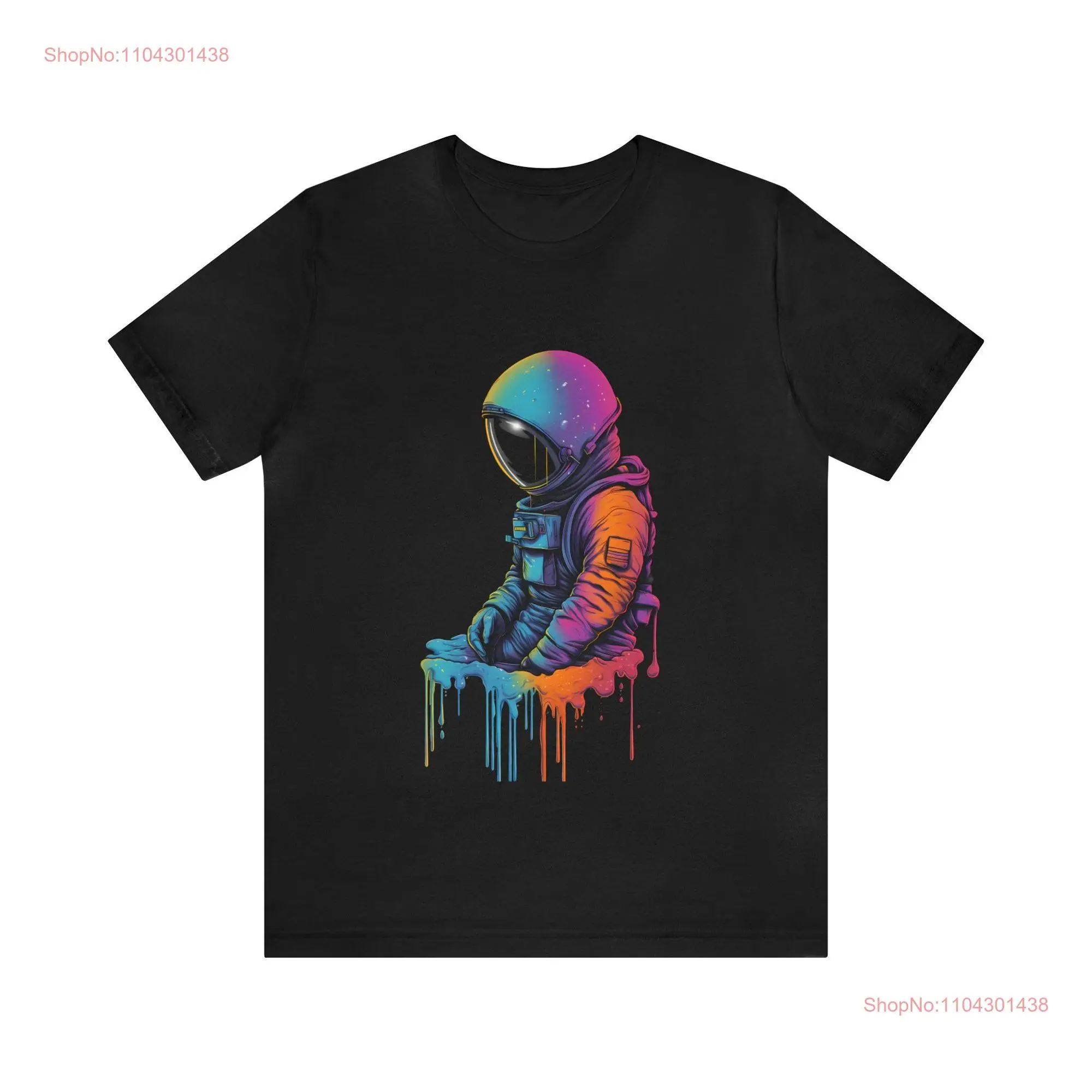 Psychedelic Astronaut Melting Trippy Space Premium T Shirt long or short sleeves