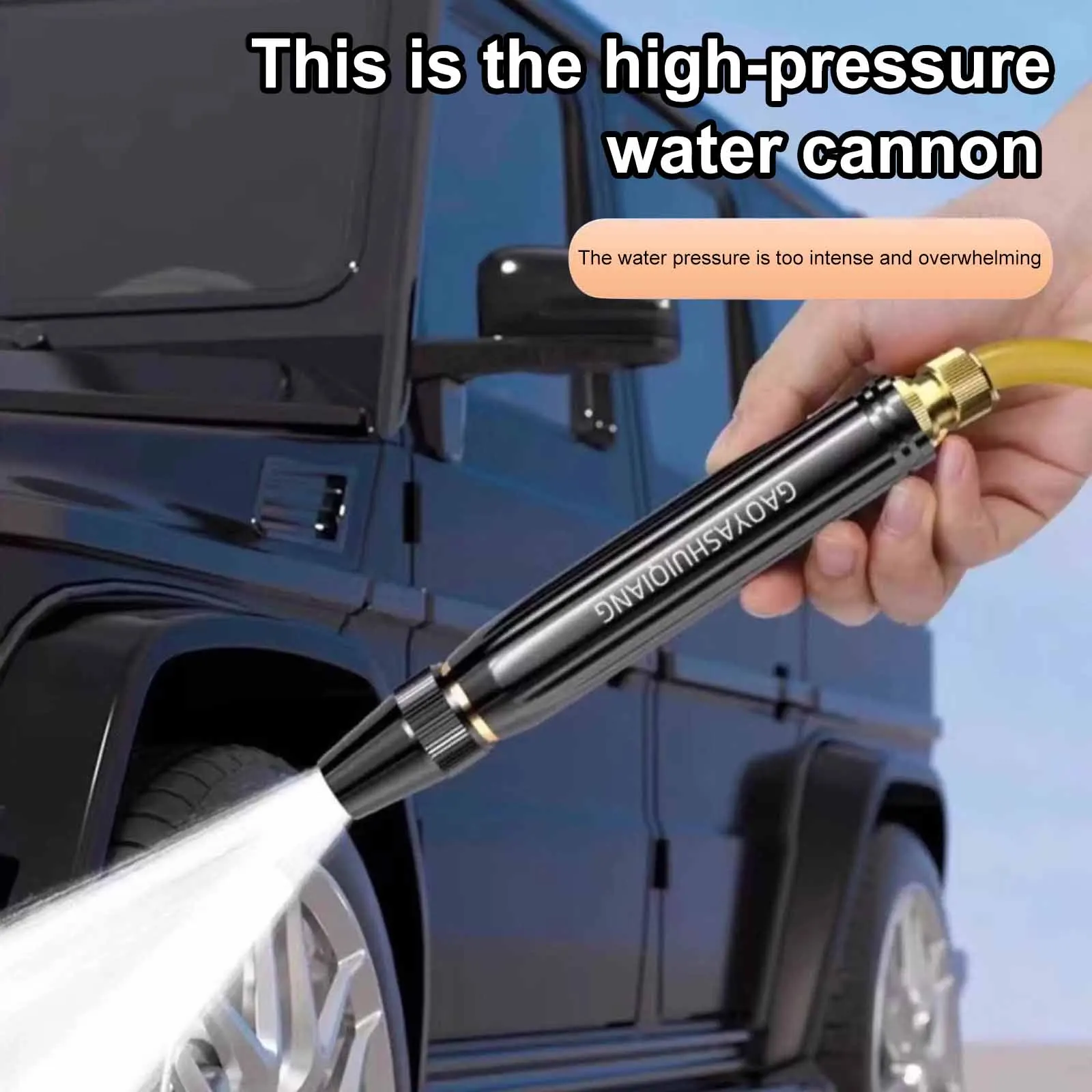 High Pressure Water Gun Nozzle Metal 3 Adjustable Watering Hose Nozzle Sprinkler for Washing Home Cleaning Auto Accessories