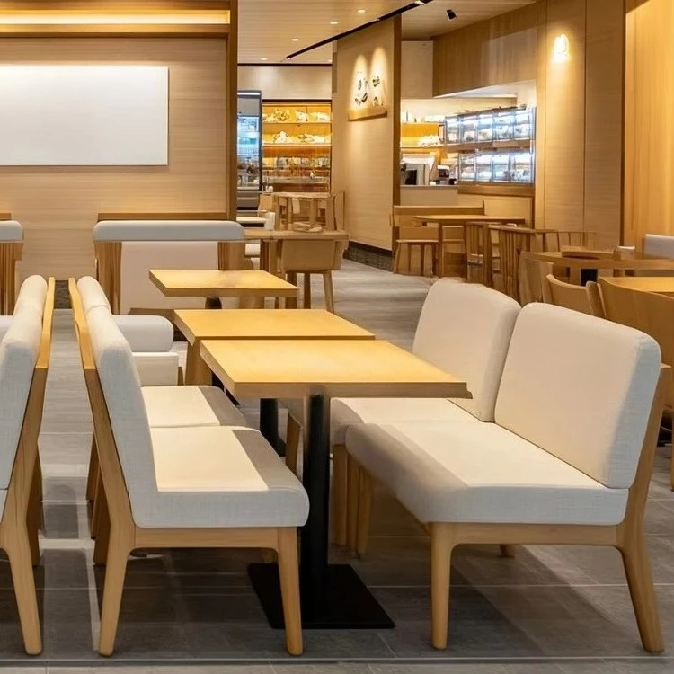 

Coffee Shop Wooden Wood Cafe and Restaurant Chair and Table Set Furniture for Restaurant with Tables