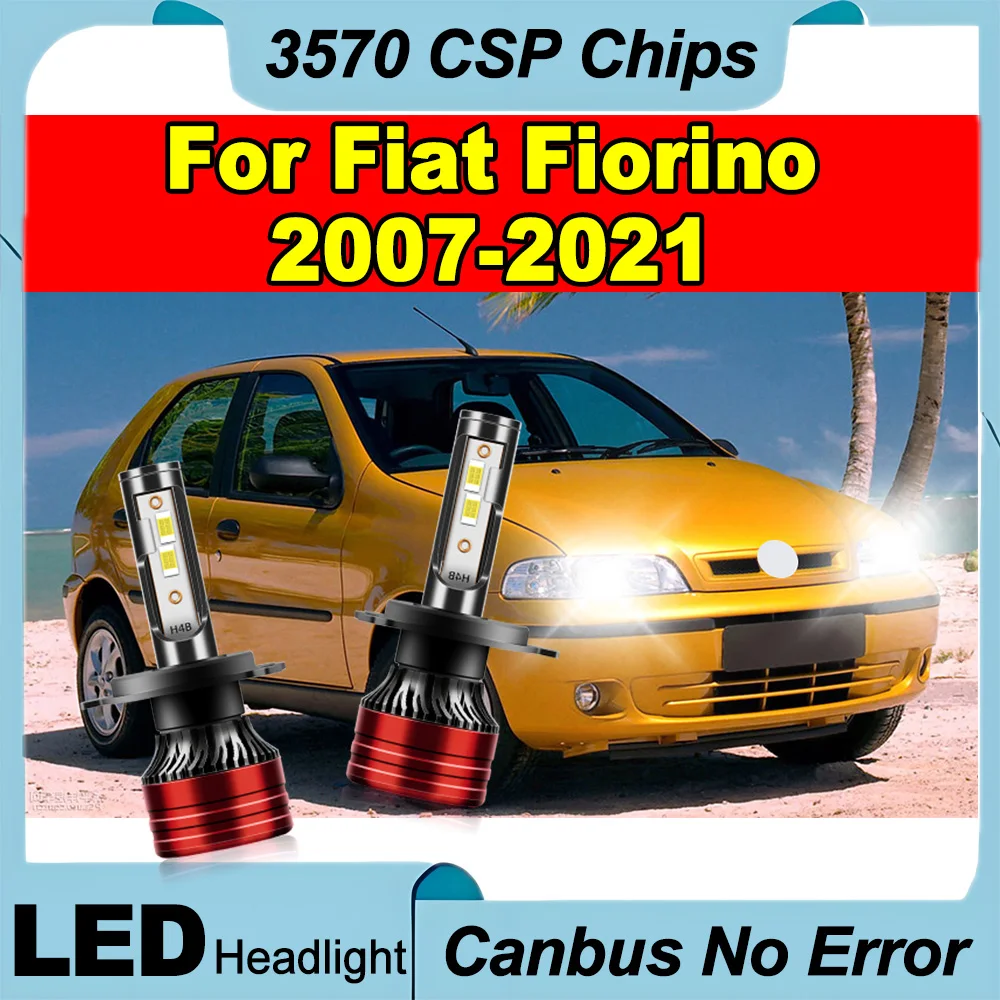

2PCS Auto Lights H4 120W Headlight Canbus No Error High Lumens Lamps Led Brightest Upgraded CSP Chips For Fiat Fiorino 2007-2021