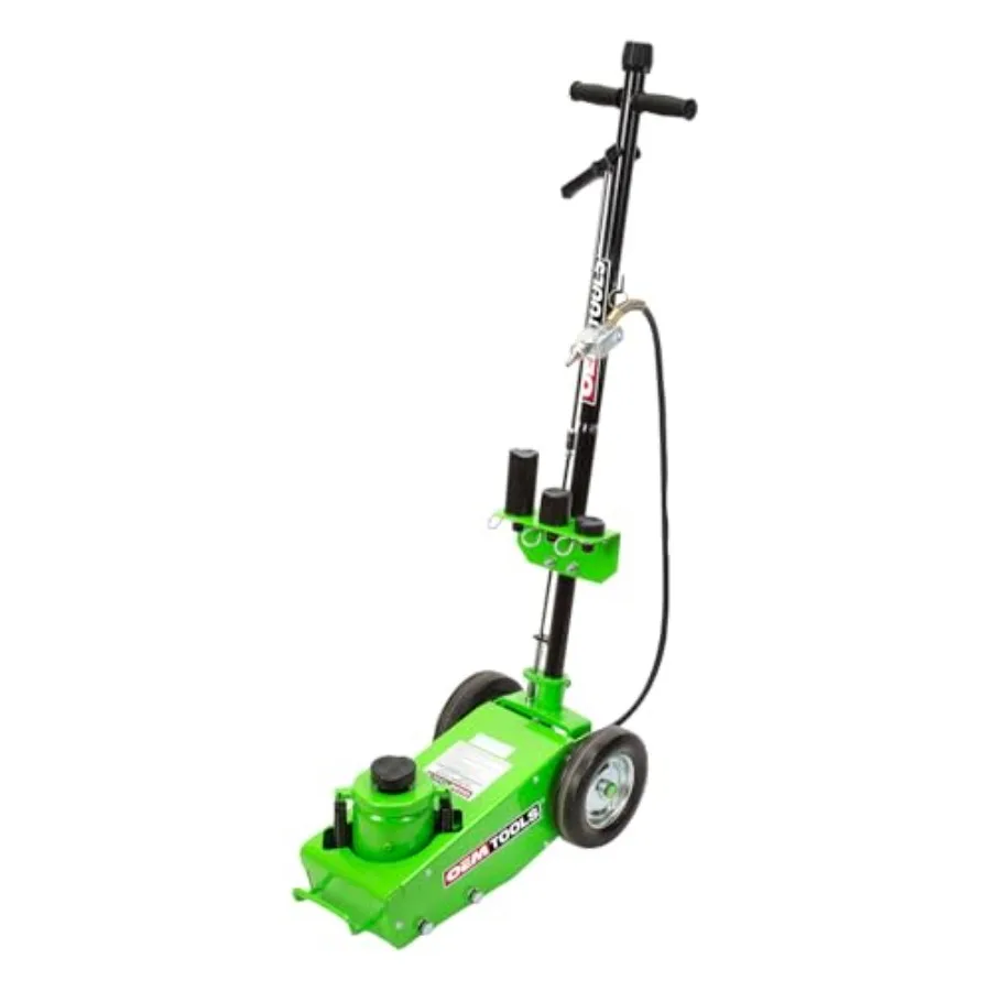 

Heavy Duty Floor Jack for Tandem Axle Vehicles, Steel, Black, 22-Ton Air/Hydraulic, Compact Low-Profile Design, 8-3/4 to 17-11/