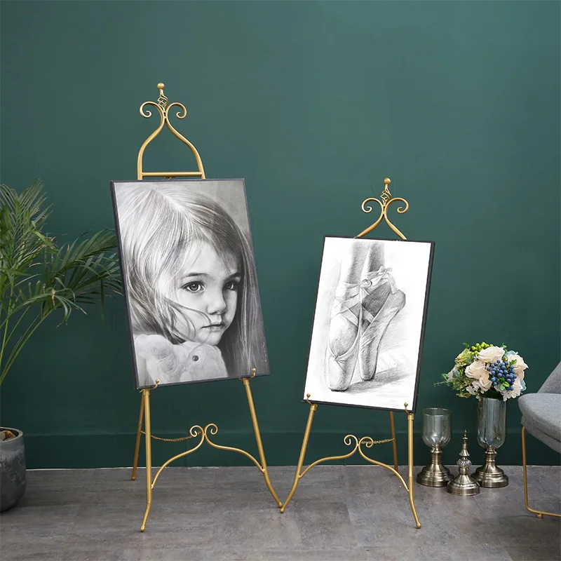 

European style new iron art oil painting frame, adult photo frame, floor standing display, sea newspaper