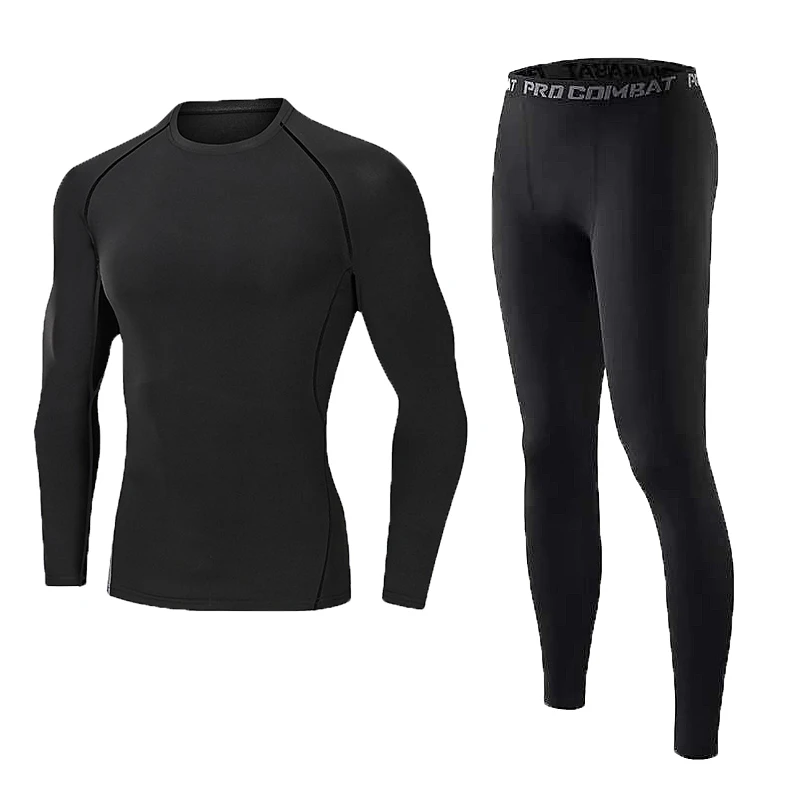 Men's thin, tight-fitting running suit for spring and summer 2026, quick-dry, breathable, long-sleeved fitness sportswear