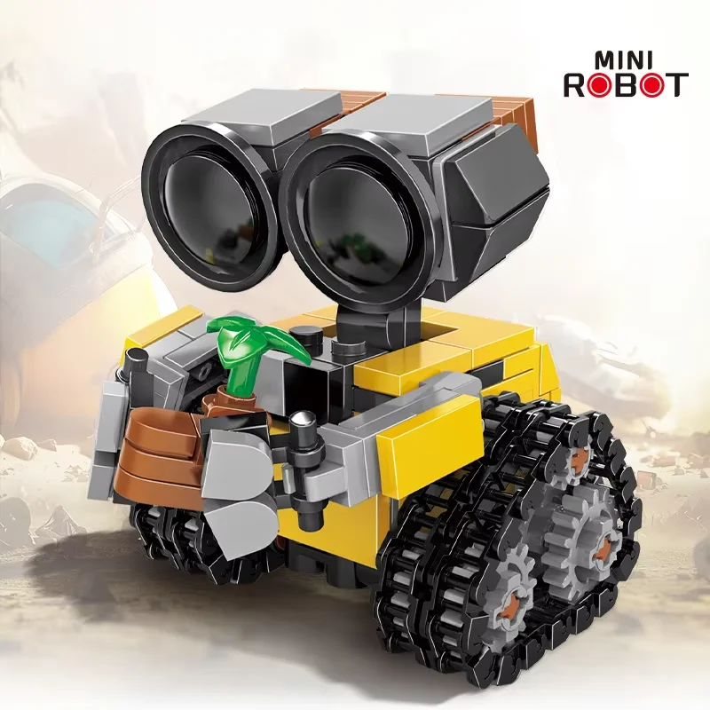 Space Mini Robot MOC Building Bricks Toys 217Pcs Tracked Bot Model Classic Movie Sci-Fi Blocks Adult Gifts