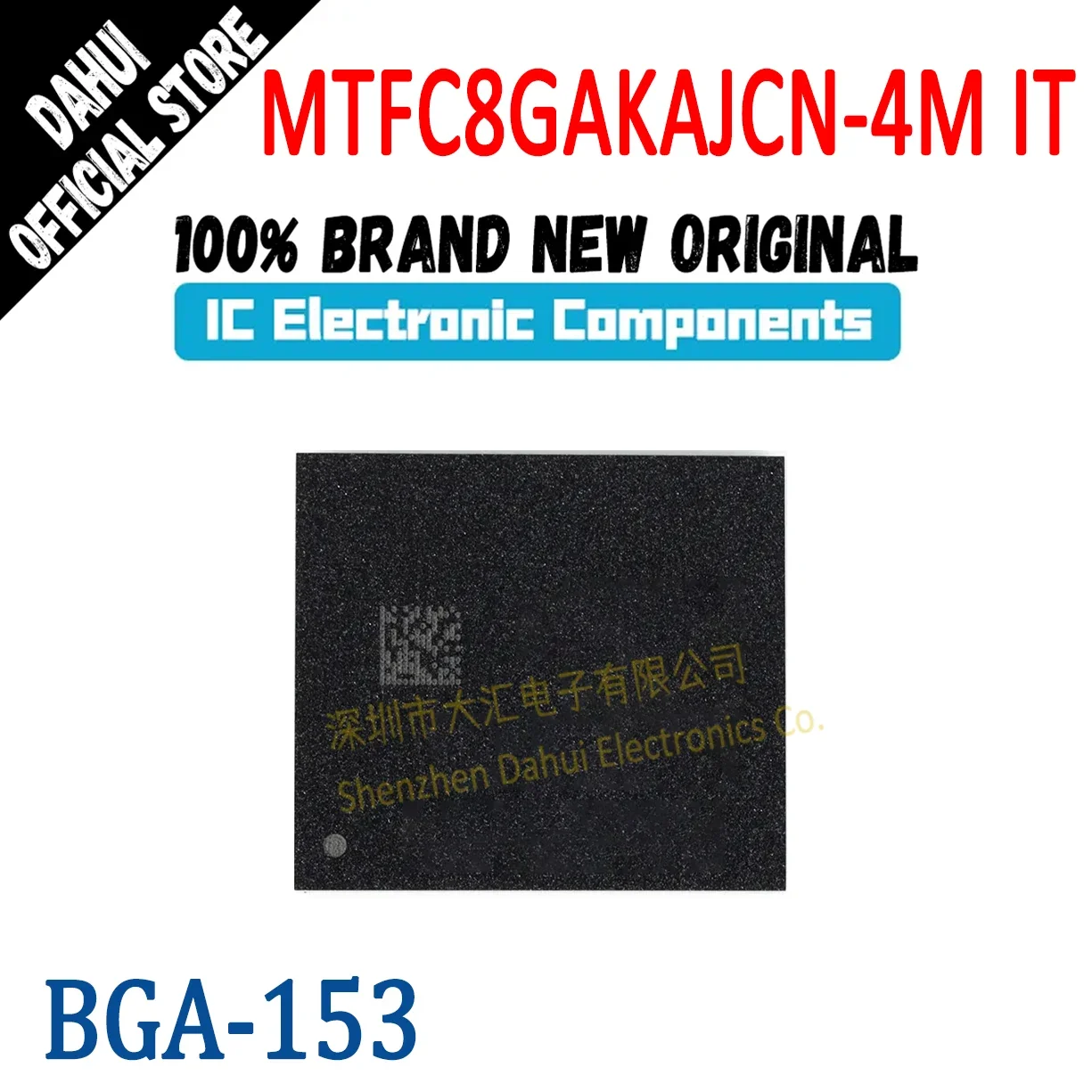 

MTFC8GAKAJCN-4M IT Silkscreen JY997 VFBGA-153 Flash Memory Chip IC New Original