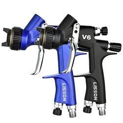 V6 Top Quality LVLP Paint Spray Gun 1.3MM Stainless Nozzle Car Paint Spray Gun 600cc Cup Paint Pistol Airbrush Good Sprayer