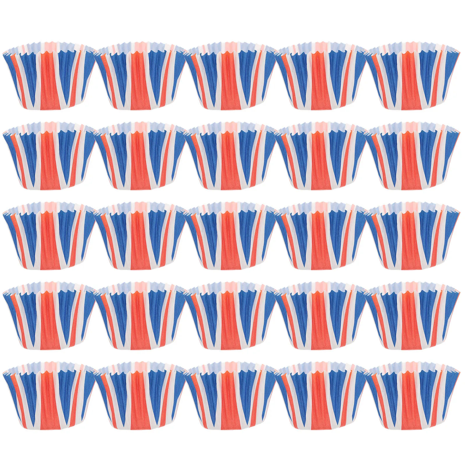 

100 Pcs British Flag Cake Cups Paper Liners Union Jack Baking Muffin Cupcake Disposable Wrappers Safe Sanitary