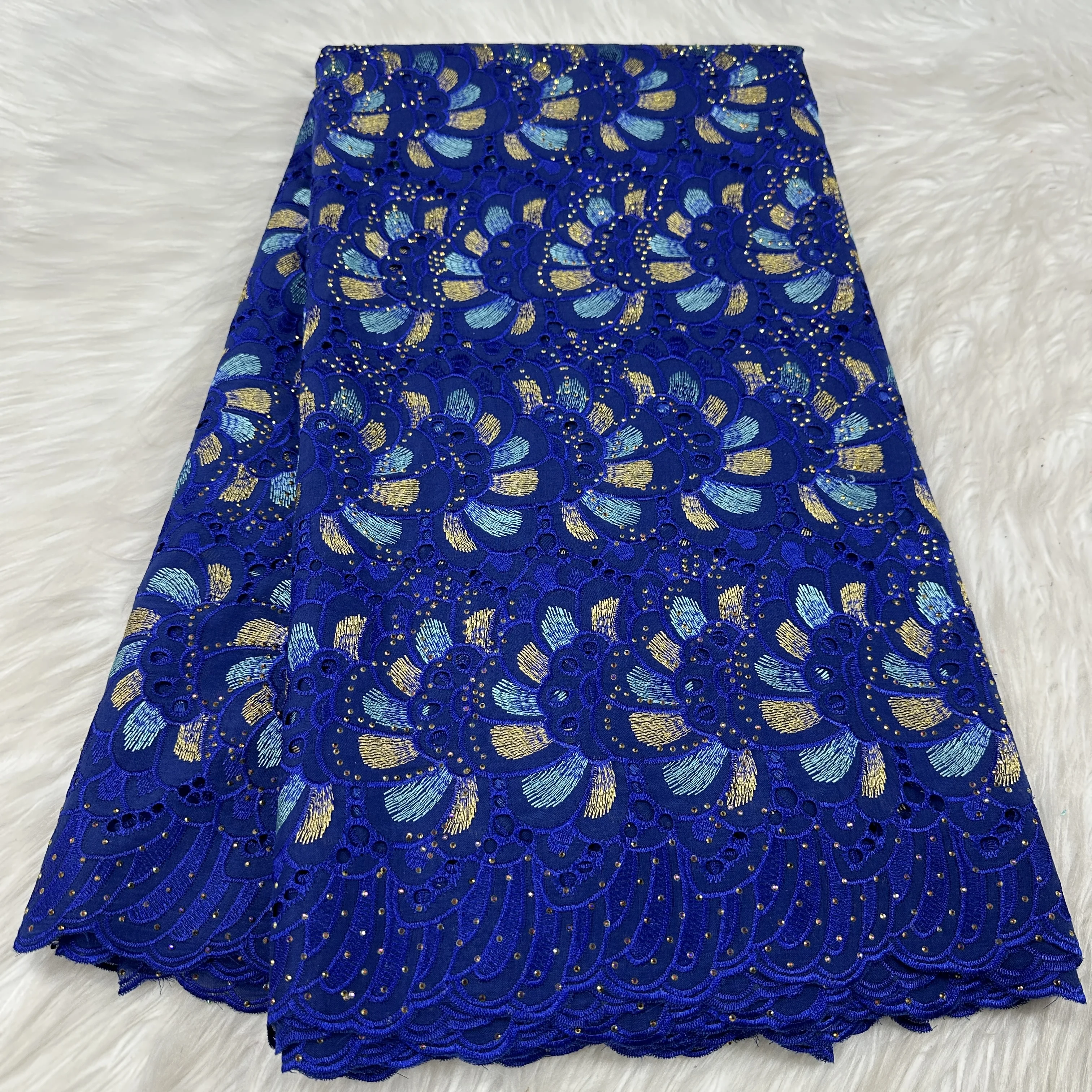 

Швейцарская кружевная ткань с камнями, горячая распродажа, хлопок, 2024, африканский, нигерийский, французский, для элитного свадебного платья для шитья невесты