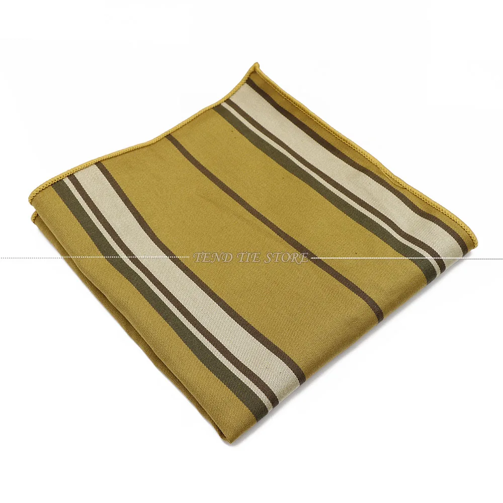 Classic Striped Cotton Pocket Square for Men