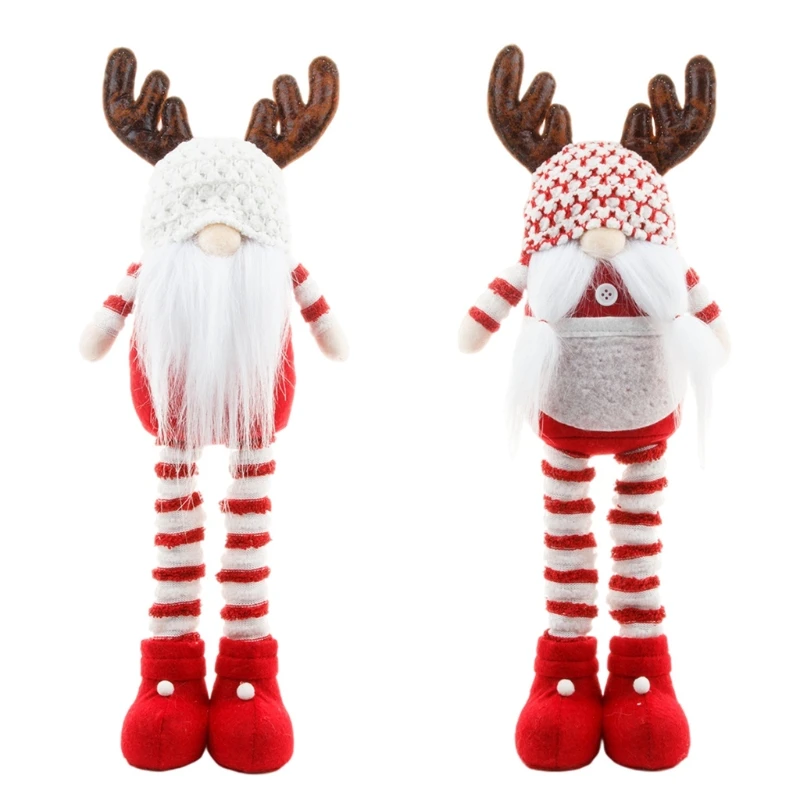 

Christmas Gnome Reindeer Swedish Tomte Gnome with Retractable Spring Legs Decor