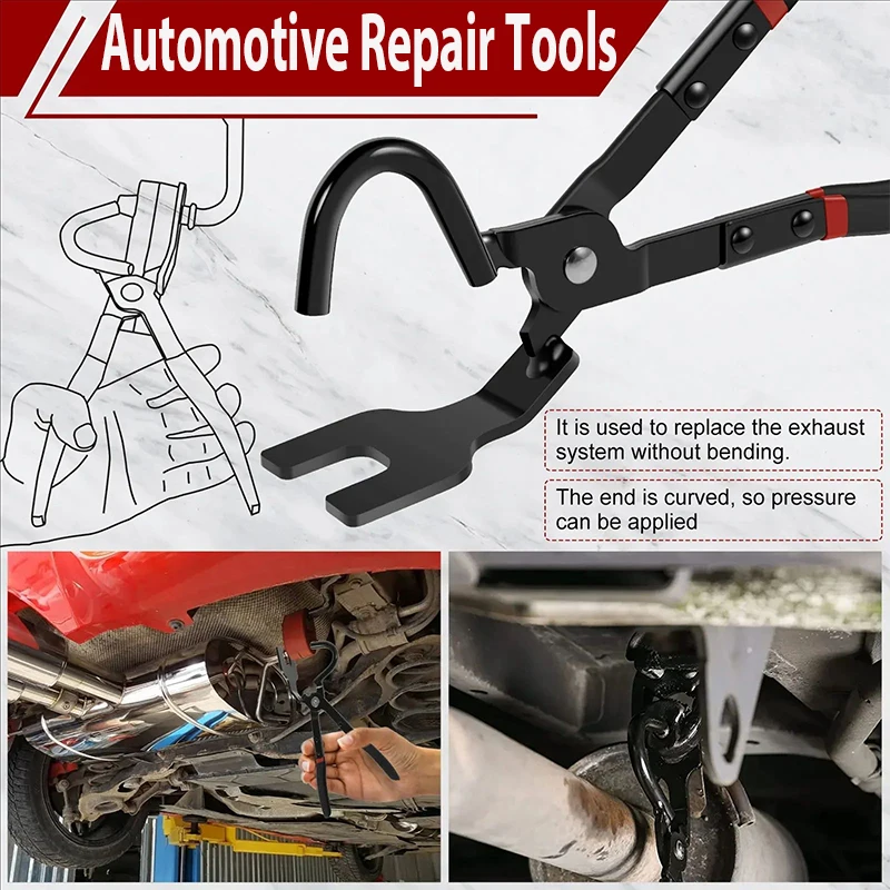 Auto Auspuff Aufhänger Zange High Carbon Stahl Halterung Entfernung Zange Nicht-slip Separate Gummi Halterung Aufhänger Unterstützung Entfernung Werkzeug