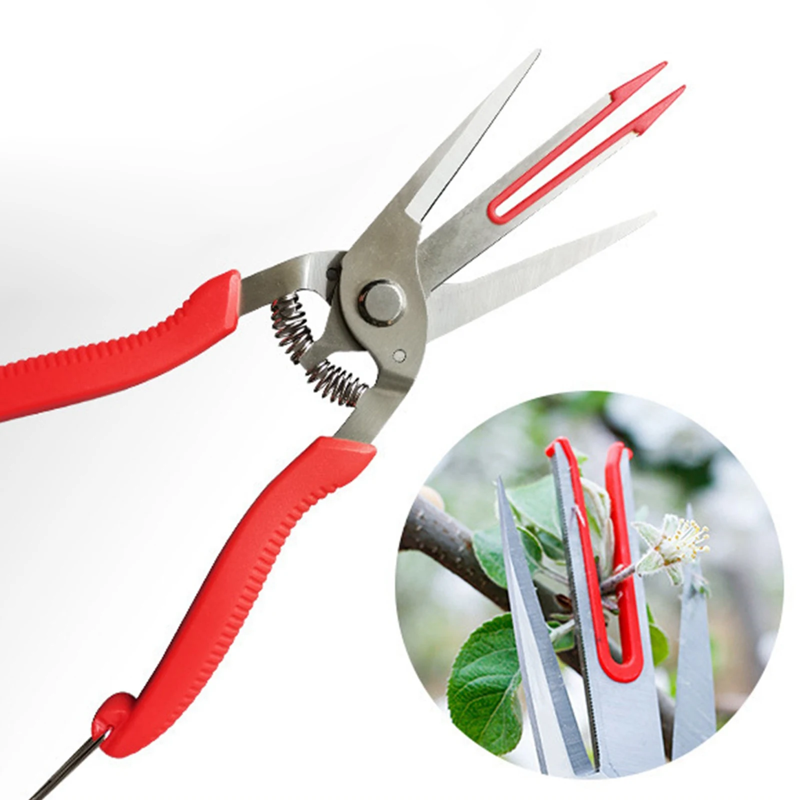 Tijeras de mano de doble filo para recolección de manzana, herramientas de jardín, DISEÑO DE DOBLE BOCA, tijeras finas para recolección de fruta,