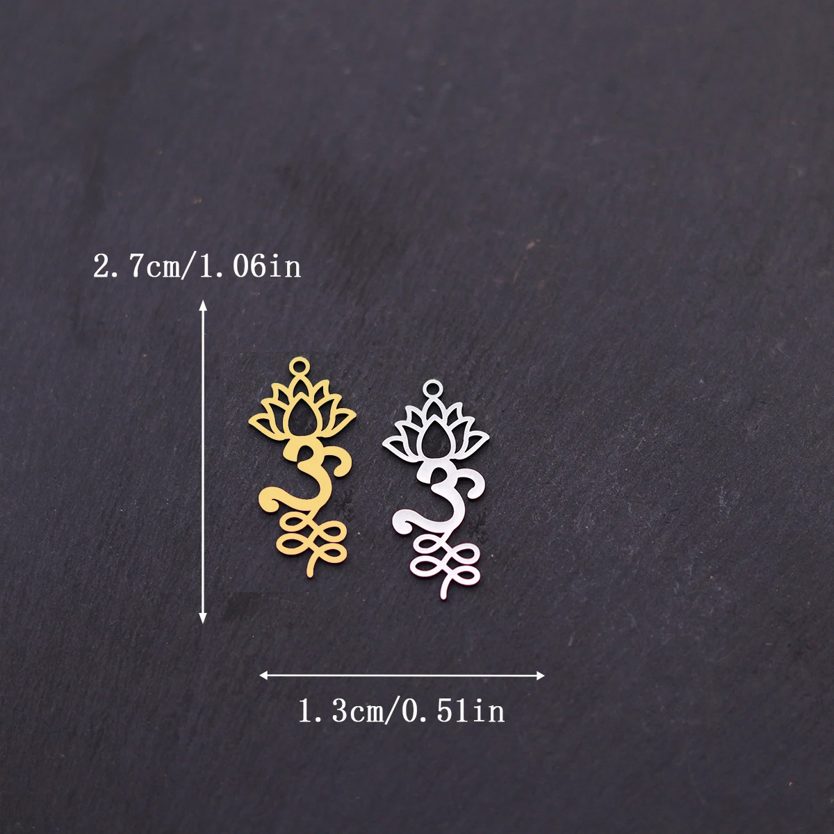 3 STKS DIY Amulet Lotusbloem Yogo Boeddha Rvs Hanger Charme Voor Sieraden Maken Ketting Religie Crescent diy Leveranties