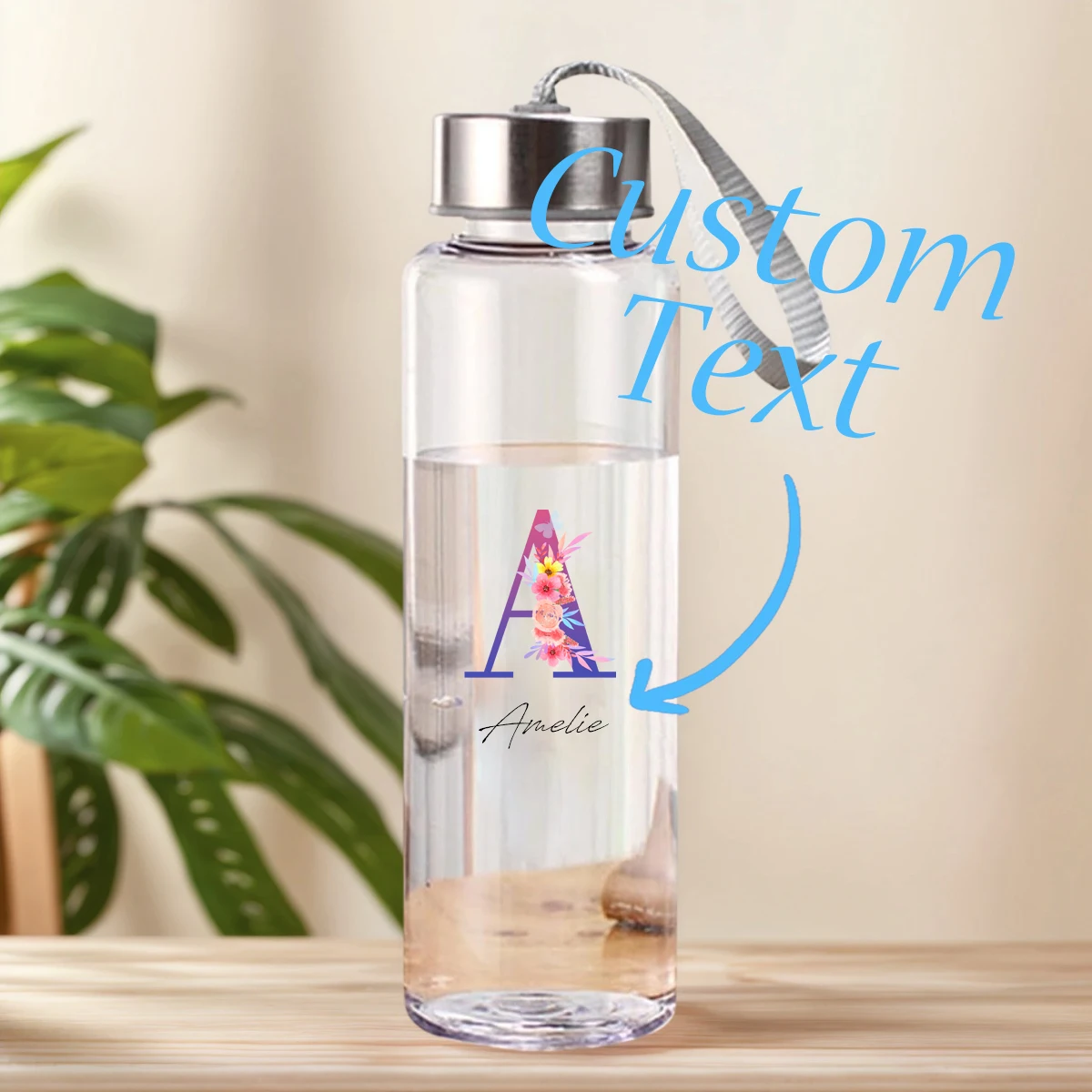 Name Sports Equipment - Personalized Custom Initial Name Water Bottle