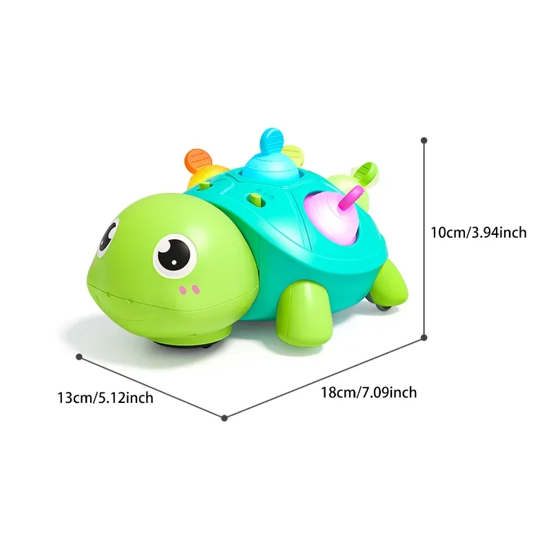 Waggel Speelgoed Interactief Muzikaal Natuur Geluid Buik Tijd Baby Baby Fijne Motoriek Speelgoed Cartoon Schildpad Kruipspeelgoed Kindergeschenken