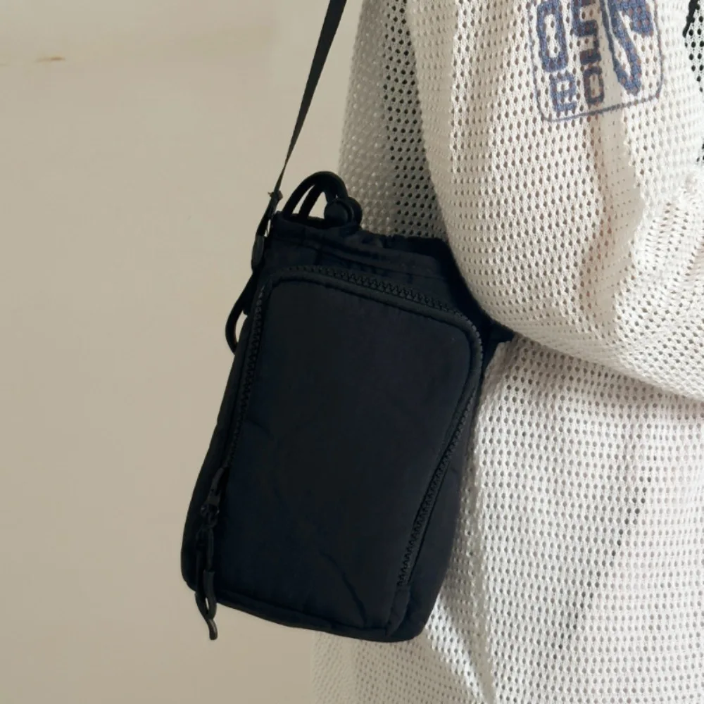 

Casual Korean Style Drawstring Bag Water Bottle Holde Water Cup Cover Water Cup Bag Solid Color Purse Crossbody Bag Travel