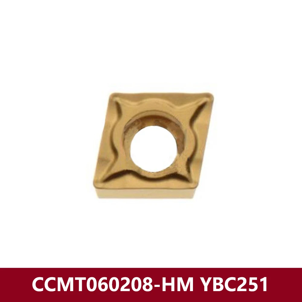 CCMT060208-HM YBC251 Original C-type CCMT060208 HM CCMT 060208 CCMT2(1.5)2-HM CCMT0602 CCMT06 Carbide Inserts CNC Lathe Cutter