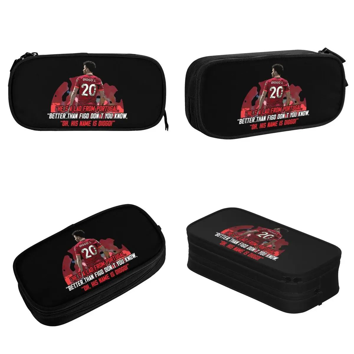 مقلمة Diogo Jota لكرة القدم رقم 20، حقائب حامل أقلام للطلاب، تخزين كبير للطلاب، هدايا مدرسية، صندوق رصاص