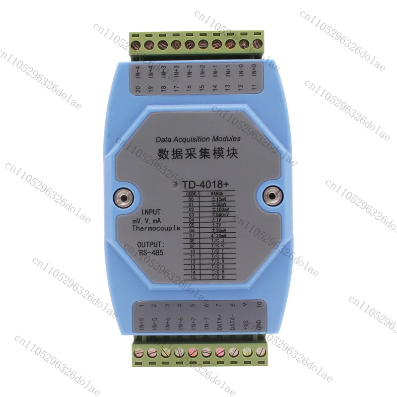 voltage to RS485 isolated Modbus Industrial grade 8-channel thermocouple temperature signal acquisition module collector,