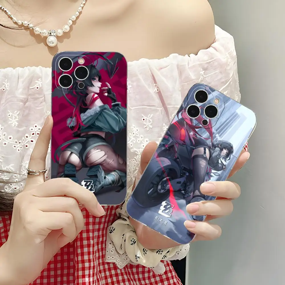 

Чехол для телефона Zenless Zone Zero Jane Doe для iPhone 16, 15, 14, 13, 12, 11 X XR XS 8 6 Pro Max Plus, мини-прозрачный цветной защитный роскошный чехол