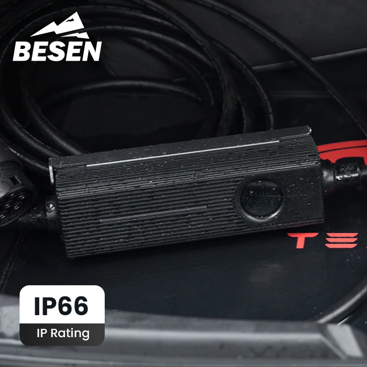 BESEN IP66 16kW ESTAÇÕES DE CARREGAMENTO PORTÁTIL CARREGADOR EV de 32 Amp com TELA DE TOQUE LCD