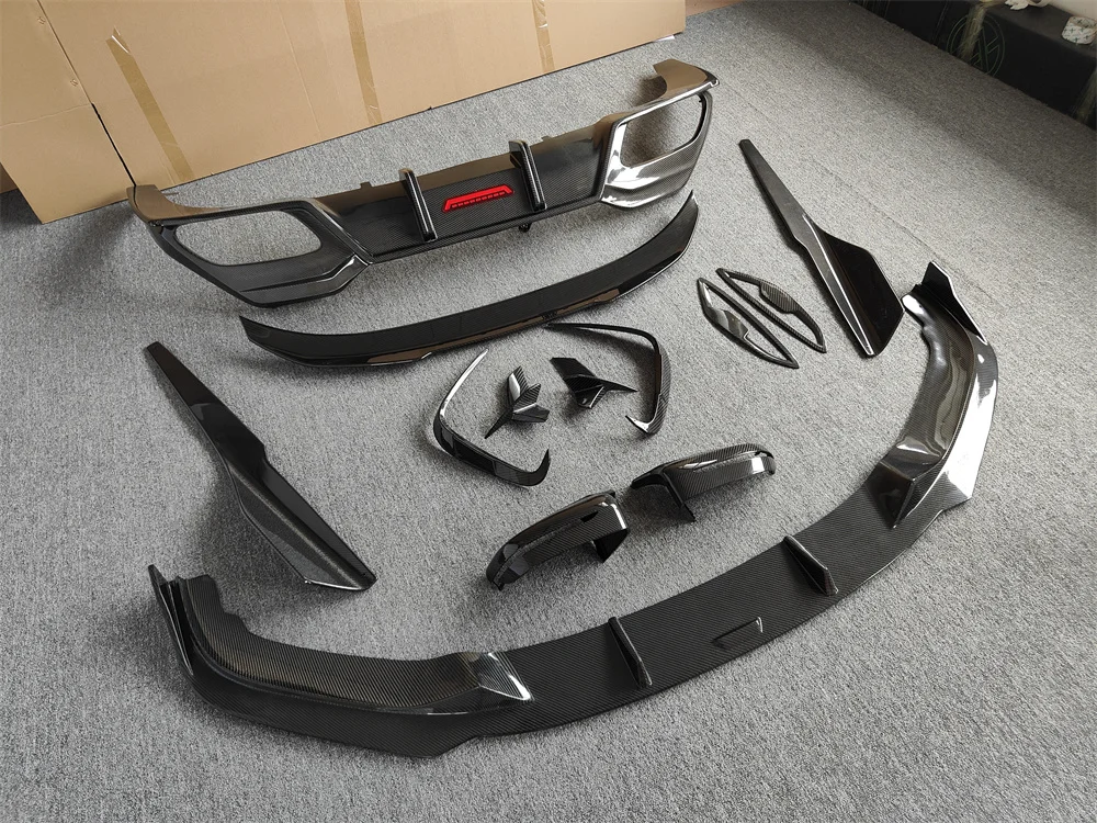 Used Carbon Fiber AC Style Body Kit for 8 Series G15 G16 M850i Including Front Bumper Diverter Side Skirt Spoiler Rear Diffuser