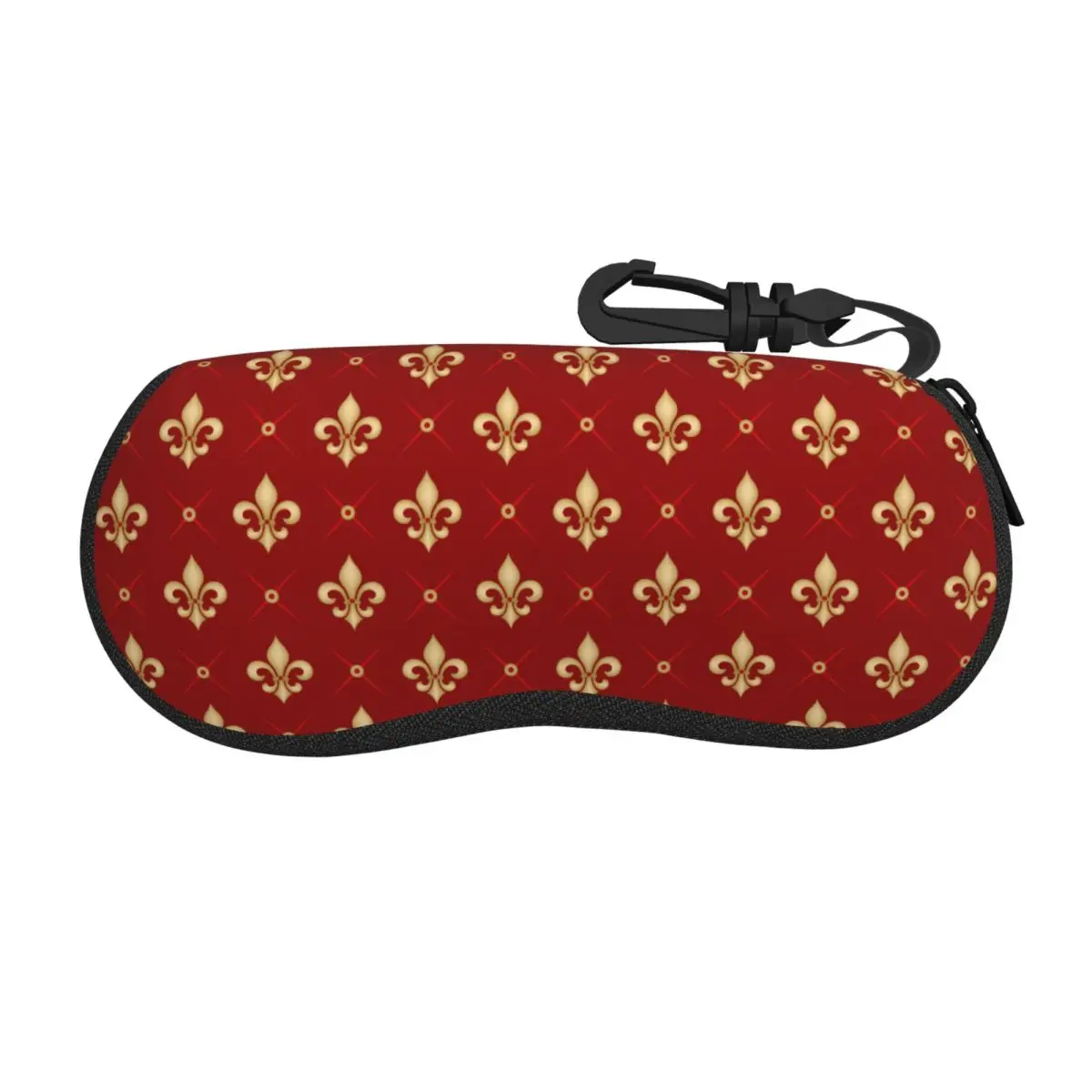 Custom Lily Flower Fleur De Lis Eyeglasses Cases Cool Sunglasses Box Rubber Ultra Light Soft Neoprene Eyewear Holder Accessory