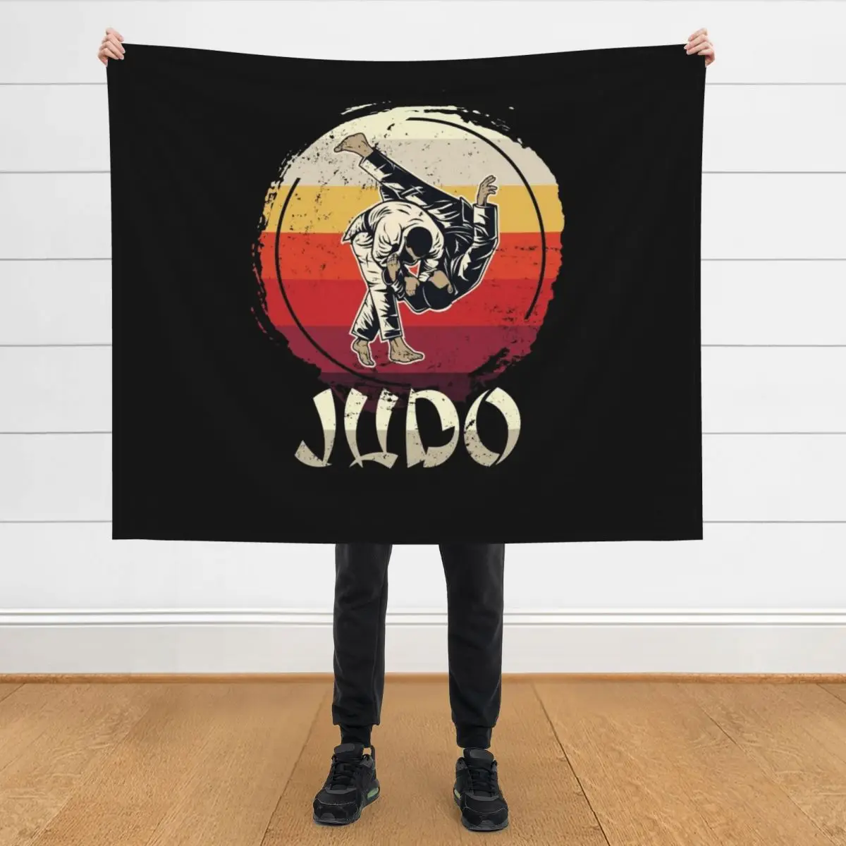 

Retro judo Throw Blanket Blankets For Sofas Luxury Designer Moving Picnic Blankets