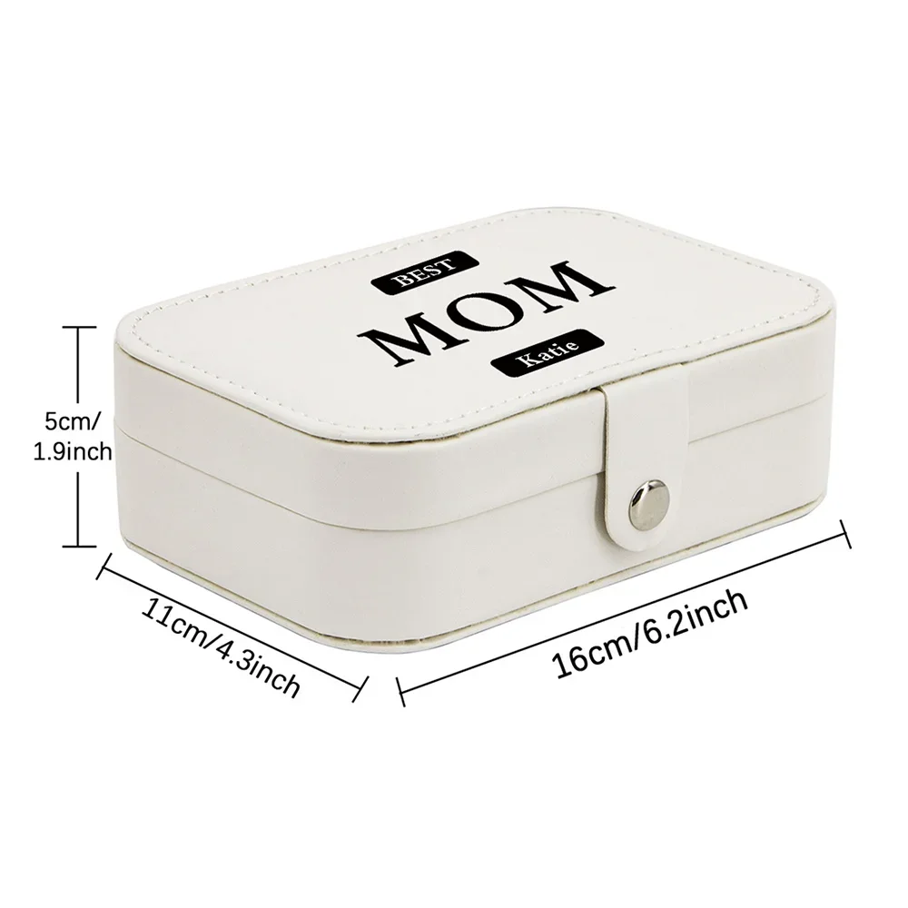 Customized Name Travel Dustproof Double Layer Cosmetic Bag Large Size Jewelry Case Boxes Portable Jewelry Organizer Display