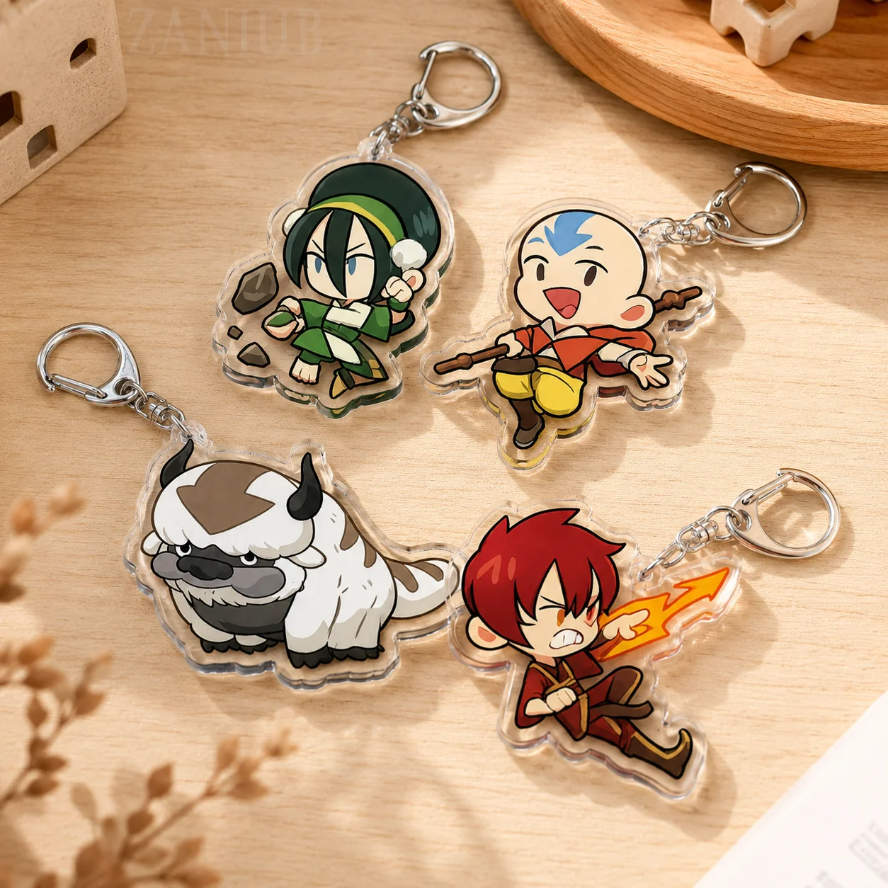 Fantasy Cartoon Anime Avatar Keychains Bag Charms Animation Keyings Jewelry Aang Atla Zuko Sokka Katara Fans Friends Gifts