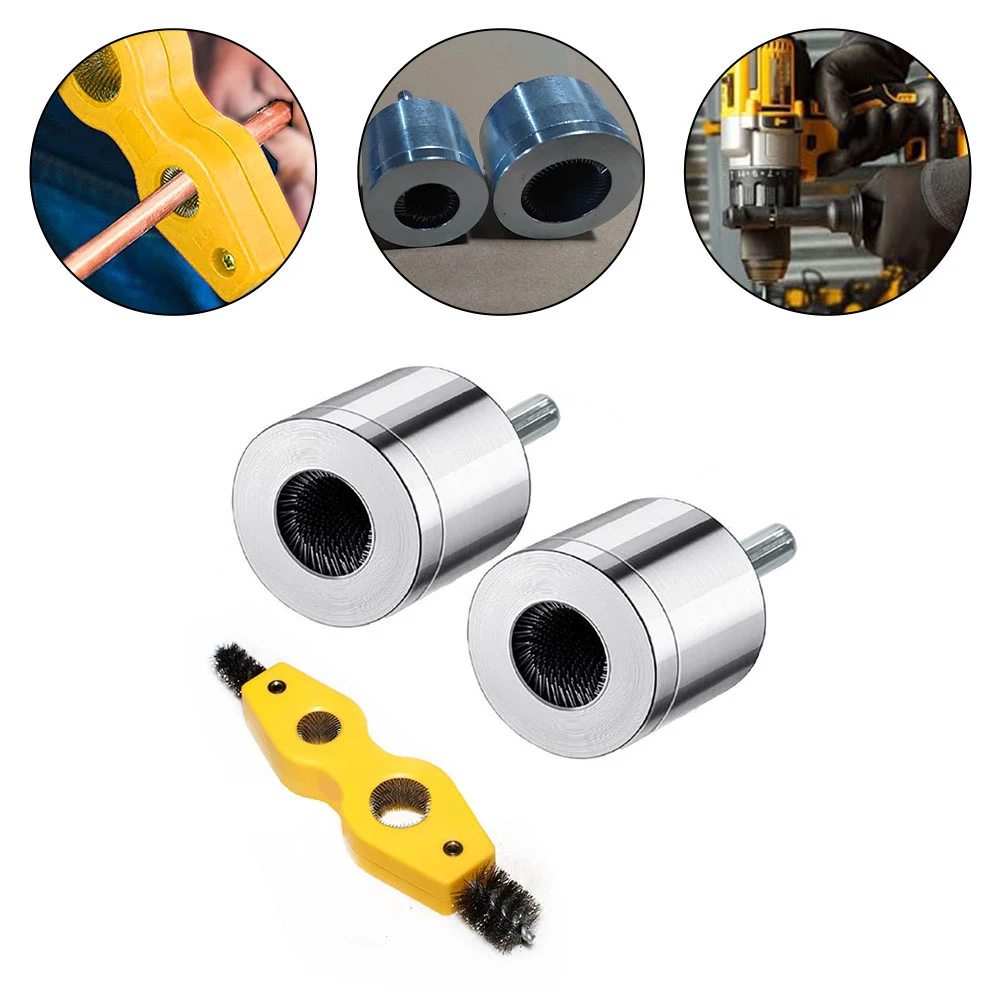 

Copper Pipe Cleaning Brush 15/22mm Plumbing Cleaning Metal Tube Battery Brush Rust Removal Tube Brush Electric Drill Accessories