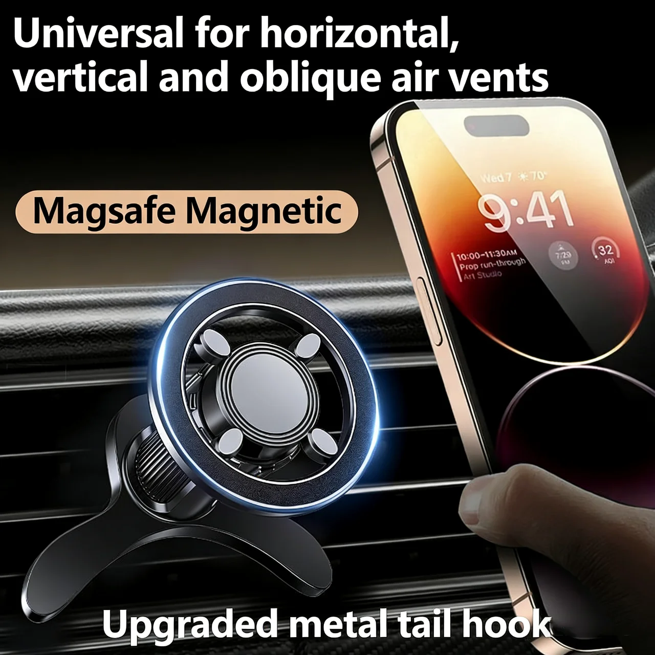 Car Mobile Phone Holder Car Navigation Holder Air Outlet Magsafe Magnetic Multifunctional Holder image 4